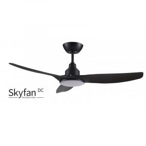 Electrical Magic Ceiling Fan Ventair Sky Fan DC 3 Blade Black with Light