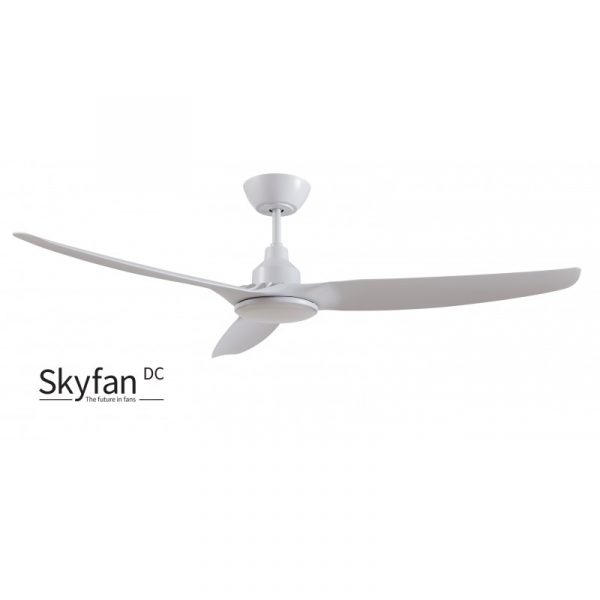 Electrical Magic Ceiling Fan Ventair Sky Fan DC 3 Blade White with Light.